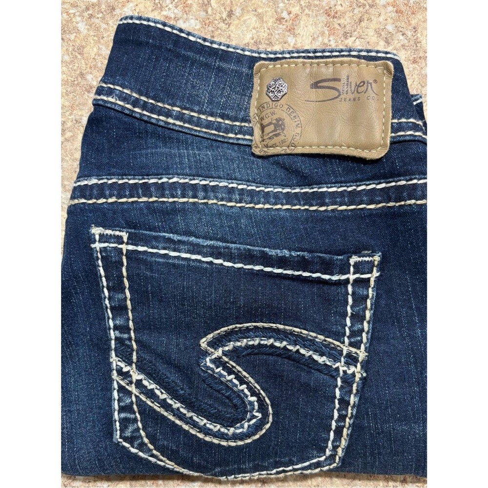 Silver Jeans Women's Dark Blue Skinny Jean Capris